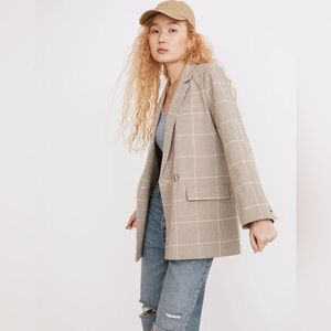 Madewell Dorset Blazer in Windowpane Size L